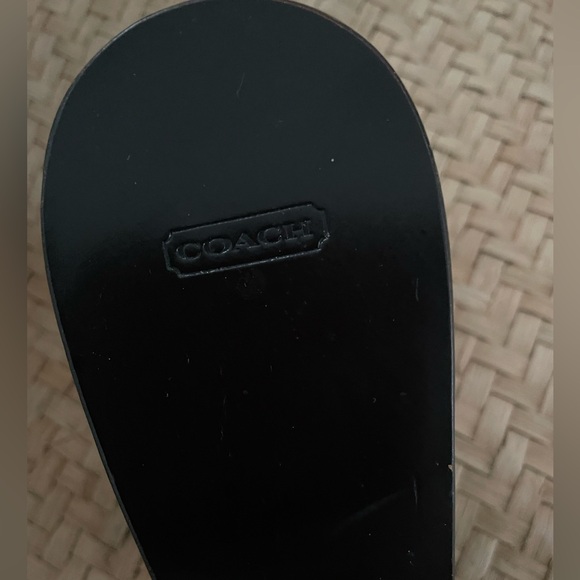 Coach Black Slides with Signature Brass Hardware - Picture 14 of 16